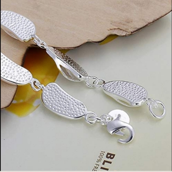 925 Silver Flip Flop Bracelet - Picture 2 of 3